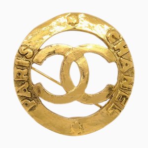 CHANEL Gold Medallion Brooch Pin 28 123246