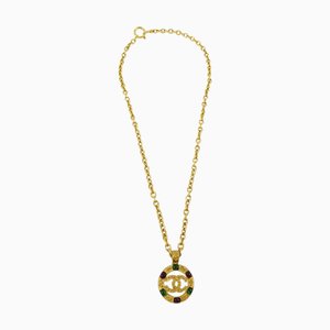 CHANEL Collier Pendentif Chaîne Dorée Gripoix 94A 113286