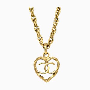 CHANEL Collana con ciondolo a cuore in oro 1982 112256