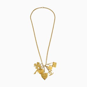 CHANEL Icon Collar con colgante de cadena de oro 95A 123256
