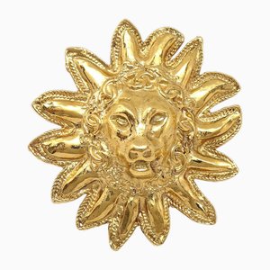 Gold Lion Brooch from Chanel