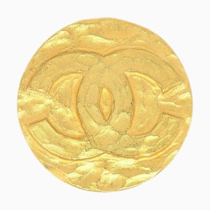 CHANEL Medaillon Brosche Gold 94P 92604