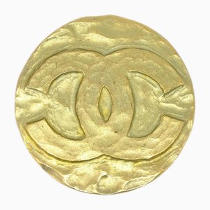 Goldene Medaillon Brosche von Chanel