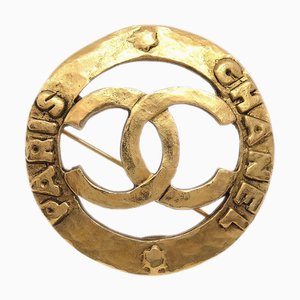 CHANEL Medallion Brooch Pin Gold 28/1246 111003