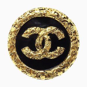 CHANEL Medallion Brooch Pin Gold 93A 99511