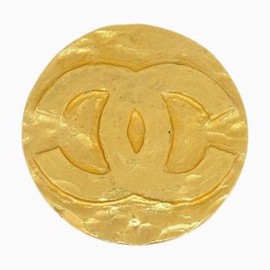 CHANEL Medaillon Brosche Gold 94P 120504