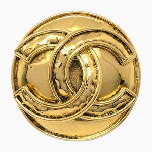 Goldene Medaillon Brosche von Chanel