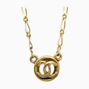 CHANEL Medallion Gold Chain Pendant Necklace 1983 140329