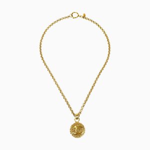 CHANEL Medallion Gold Chain Pendant Necklace 3065/29 68950