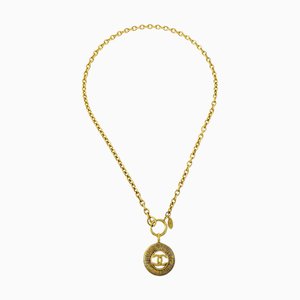 CHANEL Medaillon Halskette mit Goldkette 3842 123255