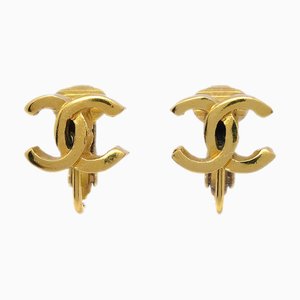 Chanel Mini Cc Earrings Clip-On Gold 233 140324, Set of 2