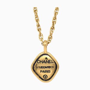 CHANEL Plate Gold Chain Pendant Necklacee 123251