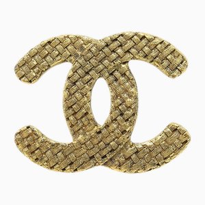Quilted Brooch Pin in Gold from Chanel