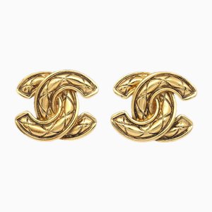 Quilted CC Earrings from Chanel, Set of 2