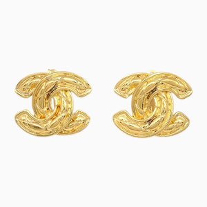 Quilted CC Earrings from Chanel, Set of 2