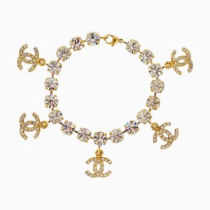 CHANEL Bracelet Strass Doré 96P 141192