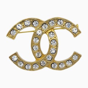 Rhinestone Brooch Pin in Gold from Chanel