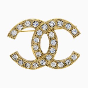 CHANEL Broche Strass Doré 130787