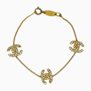 Rhinestone Gold Chain Bracelet from Chanel