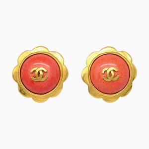 Chanel Boucles d'Oreilles en Pierre Rose 97P 113270, Set de 2