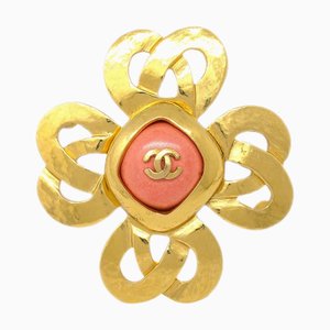 CHANEL Stone Gold Brooch Pin 97P 132737