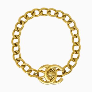 CHANEL Turnlock Chain Bracelet Gold 96P 99444