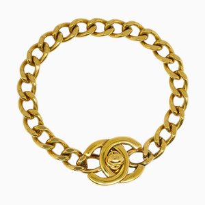 CHANEL Turnlock Chain Bracelet Gold 97P 120620