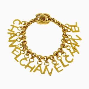 CHANEL Turnlock Gold Chain Bracelet 96P 120916