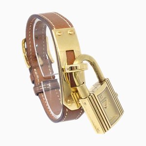 HERMES 1988 Kelly Watch Brown Courchevel 160511