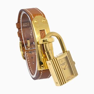 HERMES 1989 Kelly Uhr Gold Courchevel 151328