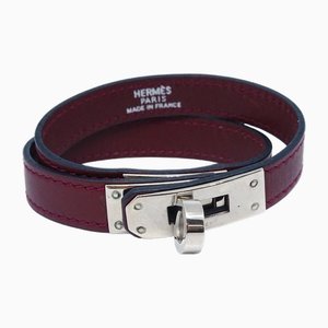 Bordeaux Swift Kelly Double Tour Bangle from Hermes