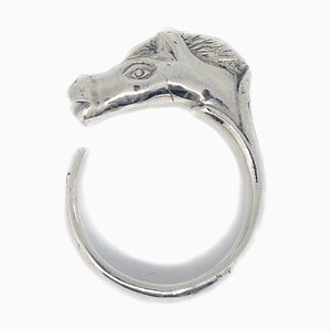 HERMES Anello a forma di cavallo in argento #10 #50 131557