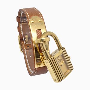 HERMES Kelly Watch Gold Courchevel 112352