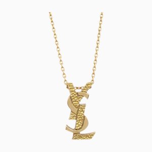 YVES SAINT LAURENT Gold Chain Pendant Necklace 18KYG 131465
