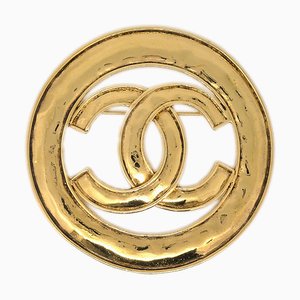 CC Cutout Brooch Gold from Chanel, 1994