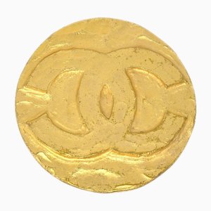 Runde Brosche in Gold von Chanel