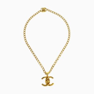 CHANEL1996 CC Turnlock Gold Chain Necklace 96P 26536