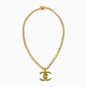 CC Turnlock Gold Chain Necklace from Chanel