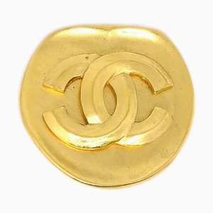 CHANEL★ Round Brooch Gold 96P 70545