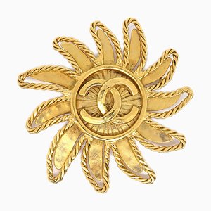 CHANEL★ Sun Brooch Gold 94A 02315