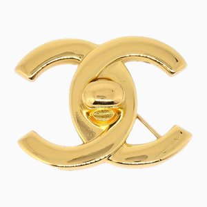 Drehverschluss Brosche in Gold von Chanel
