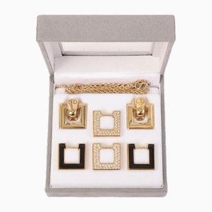 Square Logo Earrings from Christian Dior, Set of 7