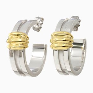 Atlas Grooved Earrings in Yellow Gold from Tiffany & Co., Set of 2
