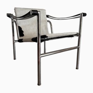 Lc1 Armchair by Le Corbusier, Pierre Jeanneret and Charlotte Perriand for Cassina, 1965