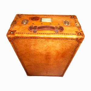 Leather Travel Trunk, France, 1930s