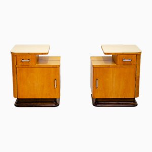 Bauhaus Bedside Tables by Jindřich Halabala, 1930s, Set of 2