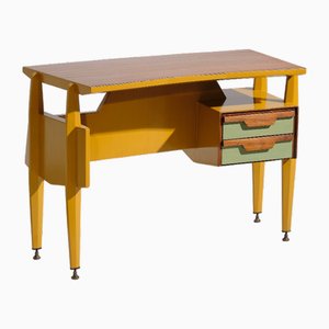 Bureau avec Détails en Laiton, Italie, 1950s