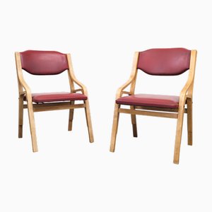 Bentwood Dining Chairs by Ludvík Volak for Drevopodnik Holesov, 1960s, Set of 2