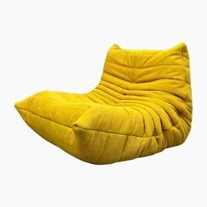 Vintage Togo 1-Sitzer Sofa in Gelb von Ligne Roset