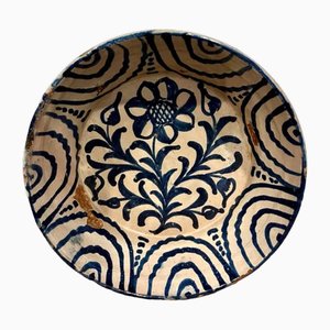 Large Antique Spanish Ceramic Plate